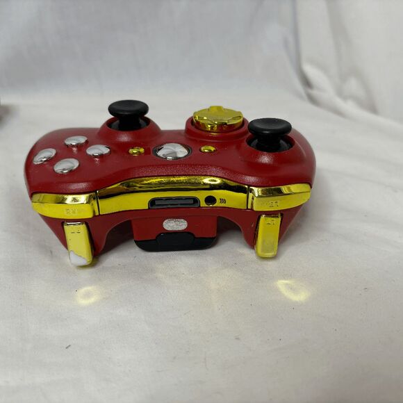 Iron Man Themed Red & Gold Chrome Custom Controller Chaos XBOX 360 Controller - Picture 5 of 6